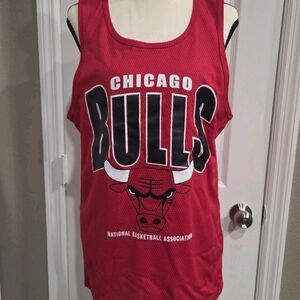 Ultra Game Chicago Bulls NBA Red Mesh Jersey Tank Top Men's Size S